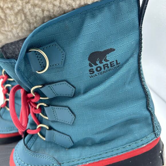 Sorel Winter Carnival Snow Boots Women’s 8 Blue Pink Waterproof Insulated - Picture 6 of 16